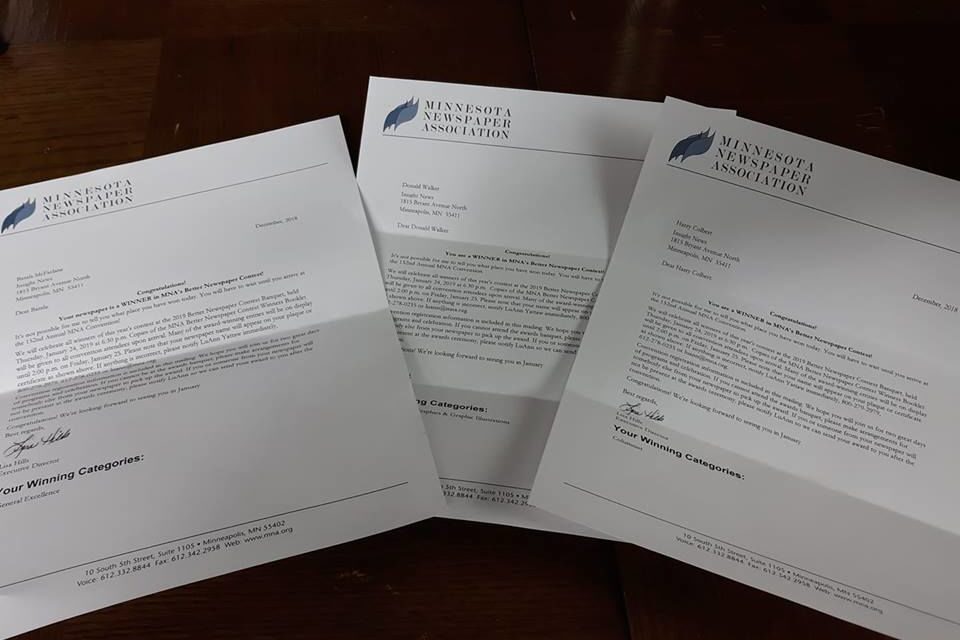 Insight News recognized for excellence by Minnesota Newspaper Association